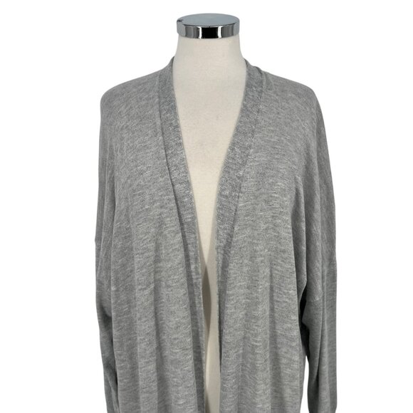 Nine West Open Front Gray Cardigan Sweater Lightweight Knit Size 1X - Picture 2 of 9